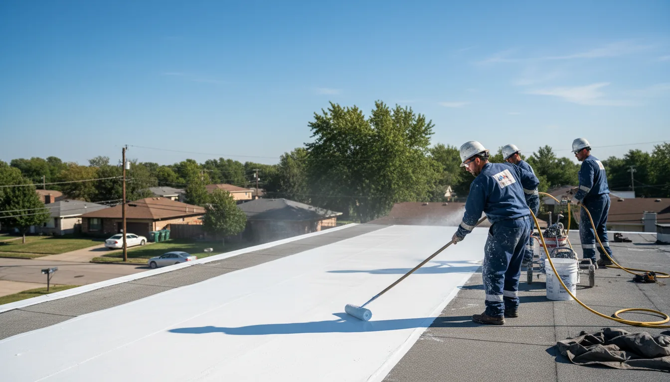 Commercial roof coating in Hartshorn, MO near me